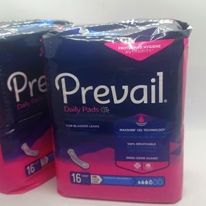 Prevail Daily Pads for Bladder Leaks 16 Per Pack, 2-Pack Bundle